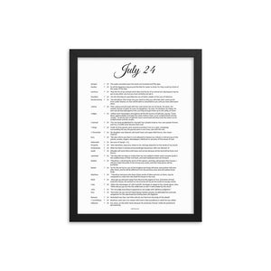 July 24 - All Bible Books, Chapters and Verses for 7:24