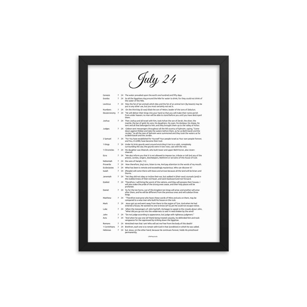 July 24 - All Bible Books, Chapters and Verses for 7:24