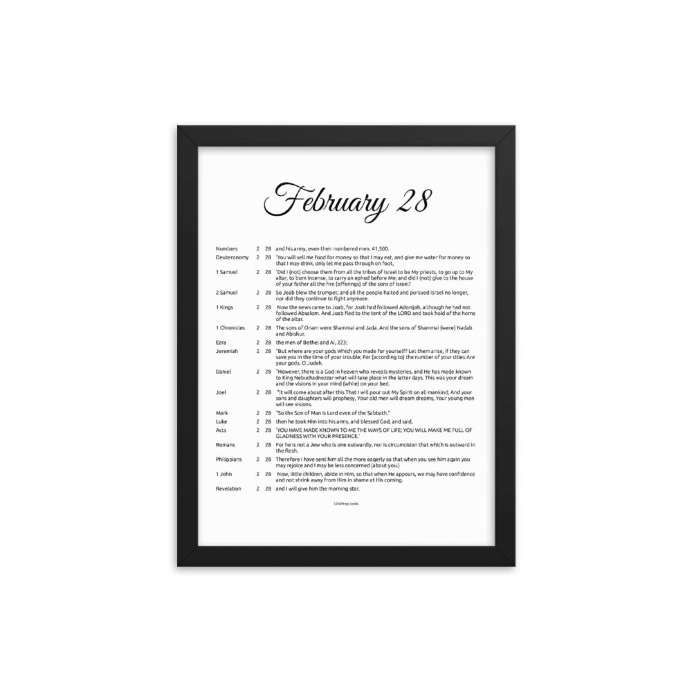 February 28 - All Bible Books, Chapters and Verses for 2:28