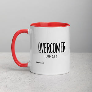 Overcomer 1 John 5:4-5 Mug with Color Inside