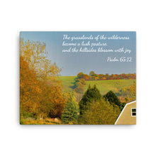 Load image into Gallery viewer, Psalm 65:12 - Canvas - The hillsides blossom with joy
