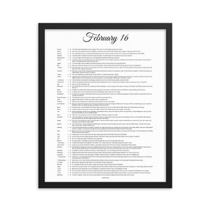 February 16 - All Bible Books, Chapters and Verses for 2:16