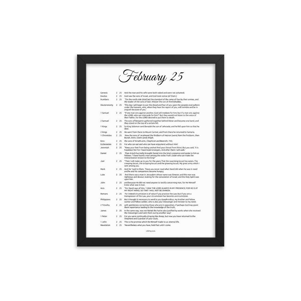 February 25 - All Bible Books, Chapters and Verses for 2:25