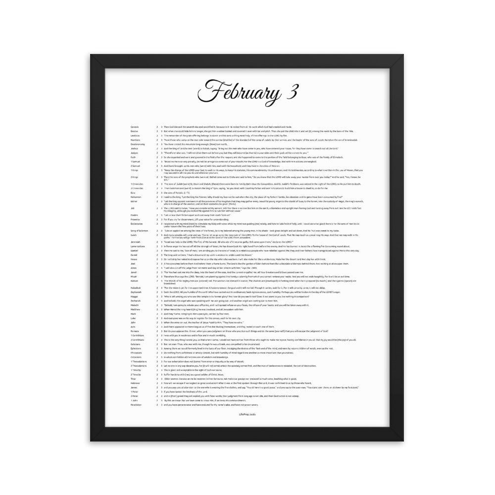 February 3 - All Bible Books, Chapters and Verses for 2:3