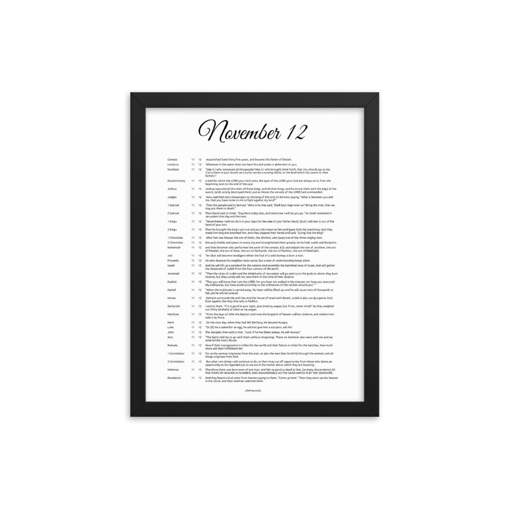 November 12 - All Bible Books, Chapters and Verses for 11:12