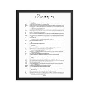 February 14 - All Bible Books, Chapters and Verses for 2:14