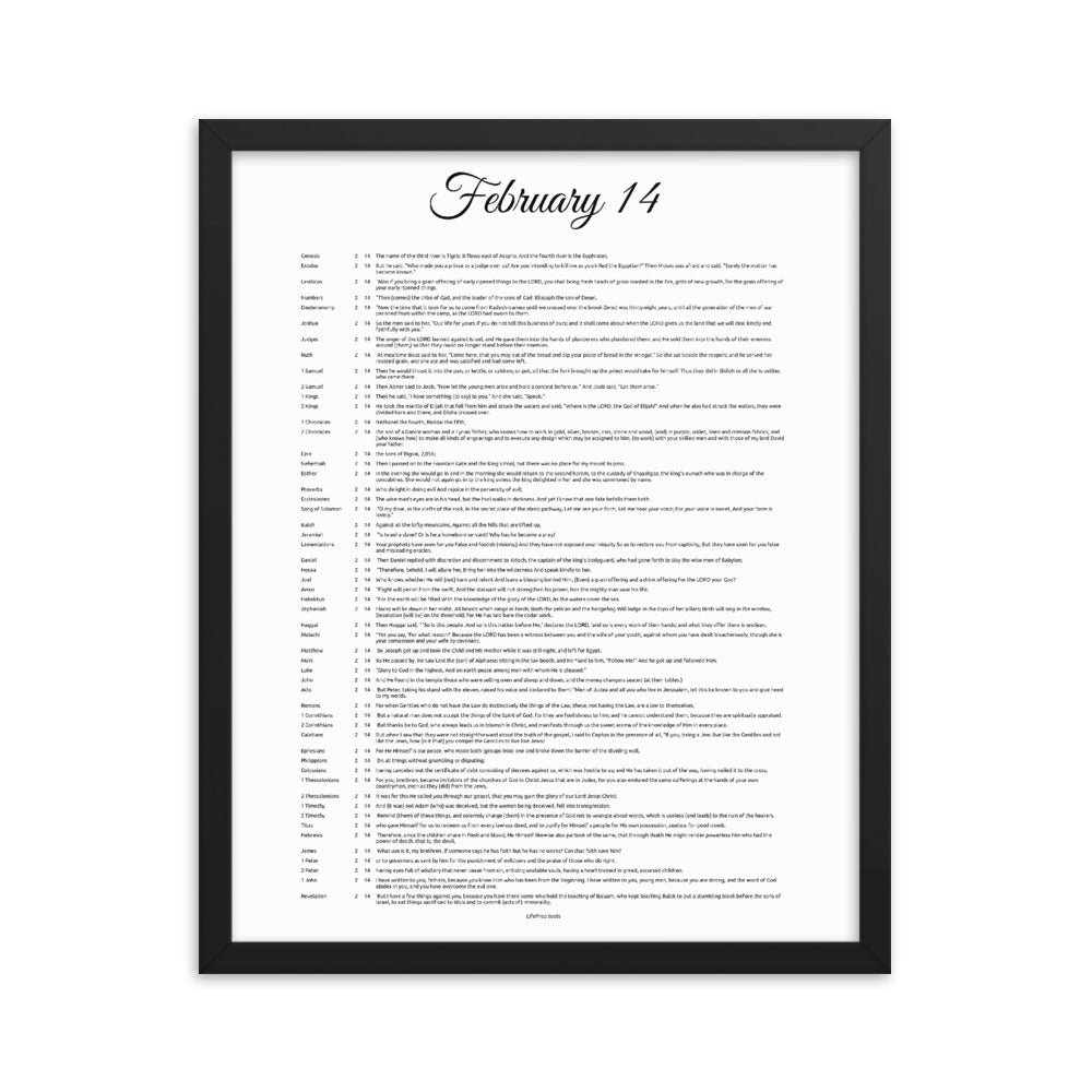 February 14 - All Bible Books, Chapters and Verses for 2:14