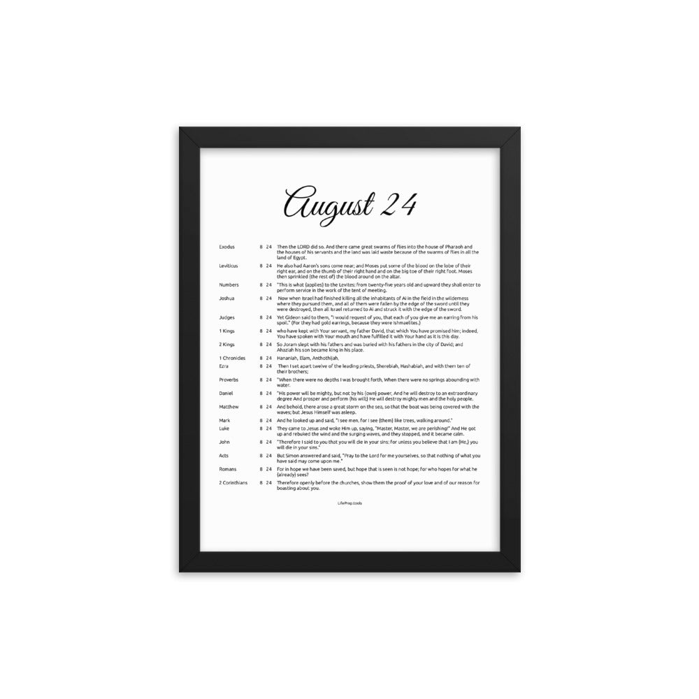 August 24 - All Bible Books, Chapters and Verses for 8:24