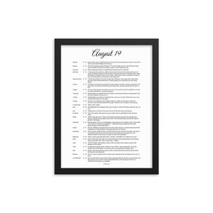 August 19 - All Bible Books, Chapters and Verses for 8:19