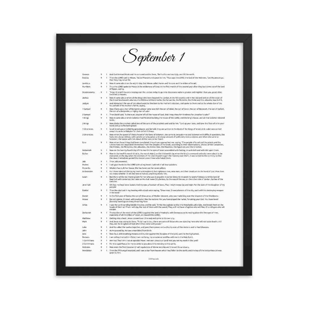 September 1 - All Bible Books, Chapters and Verses for 9:1
