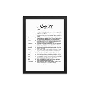 July 29 - All Bible Books, Chapters and Verses for 7:29