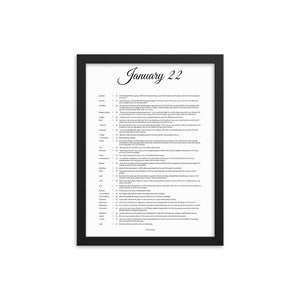 January 22 - All Bible Books, Chapters and Verses for 1:22