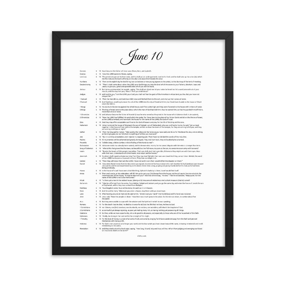 June 10 - All Bible Books, Chapters and Verses for 6:10