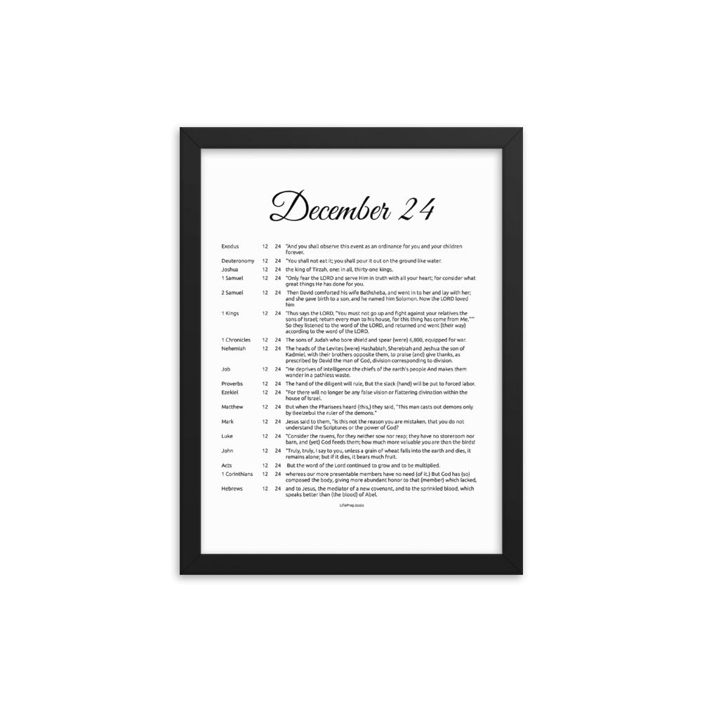 December 24 - All Bible Books, Chapters and Verses for 12:24