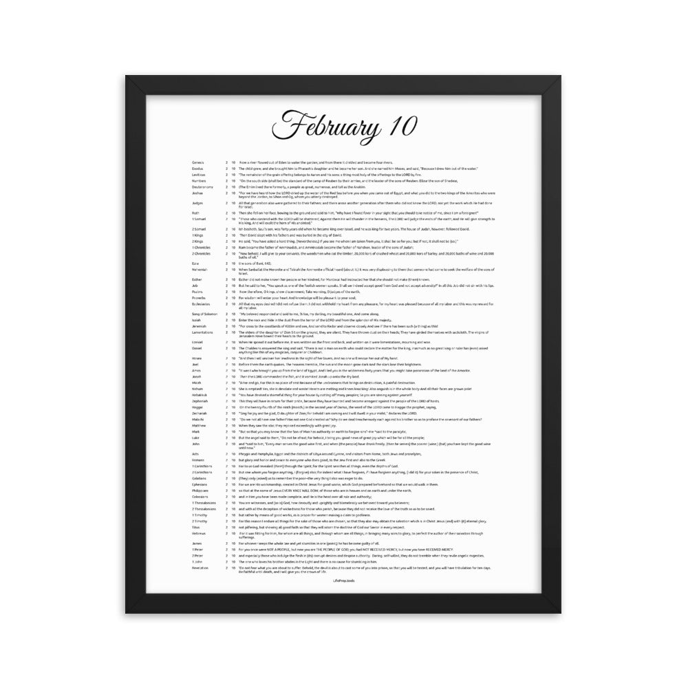 February 10 - All Bible Books, Chapters and Verses for 2:10