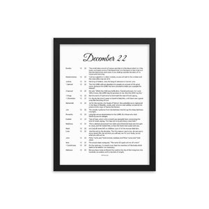 December 22 - All Bible Books, Chapters and Verses for 12:22