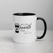 Load image into Gallery viewer, &quot;My Cup Runneth Over&quot; Mug with Color Inside
