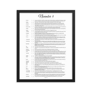 November 4 - All Bible Books, Chapters and Verses for 11:4