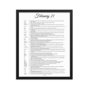 February 21 - All Bible Books, Chapters and Verses for 2:21