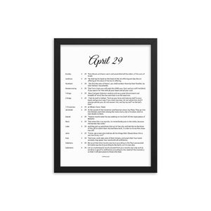 April 29 - All Bible Books, Chapters and Verses for 4:29