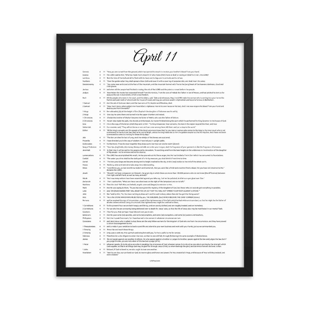 April 11 - All Bible Books, Chapters and Verses for 4:11