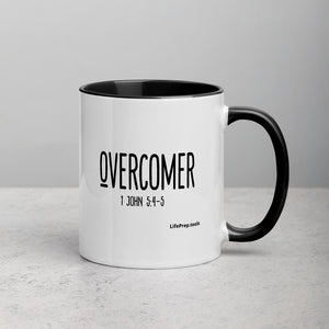Overcomer 1 John 5:4-5 Mug with Color Inside