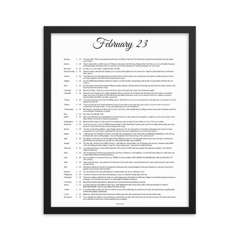 February 23 - All Bible Books, Chapters and Verses for 2:23