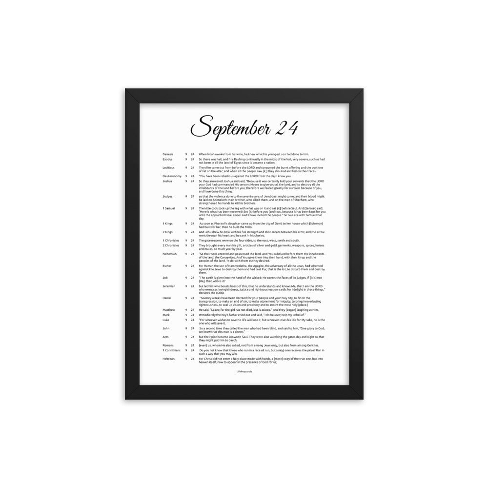 September 24 - All Bible Books, Chapters and Verses for 9:24
