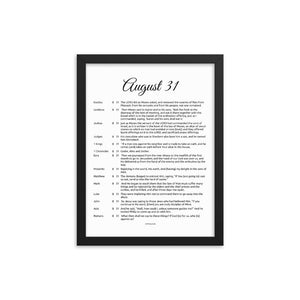 August 31 - All Bible Books, Chapters and Verses for 8:31