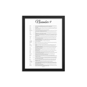 November 9 - All Bible Books, Chapters and Verses for 11:9