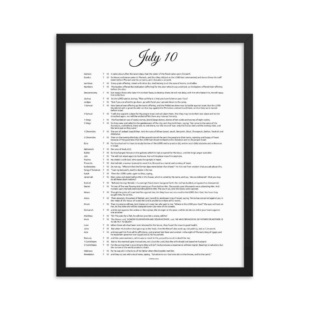 July 10 - All Bible Books, Chapters and Verses for 7:10 – Life Prep Tools