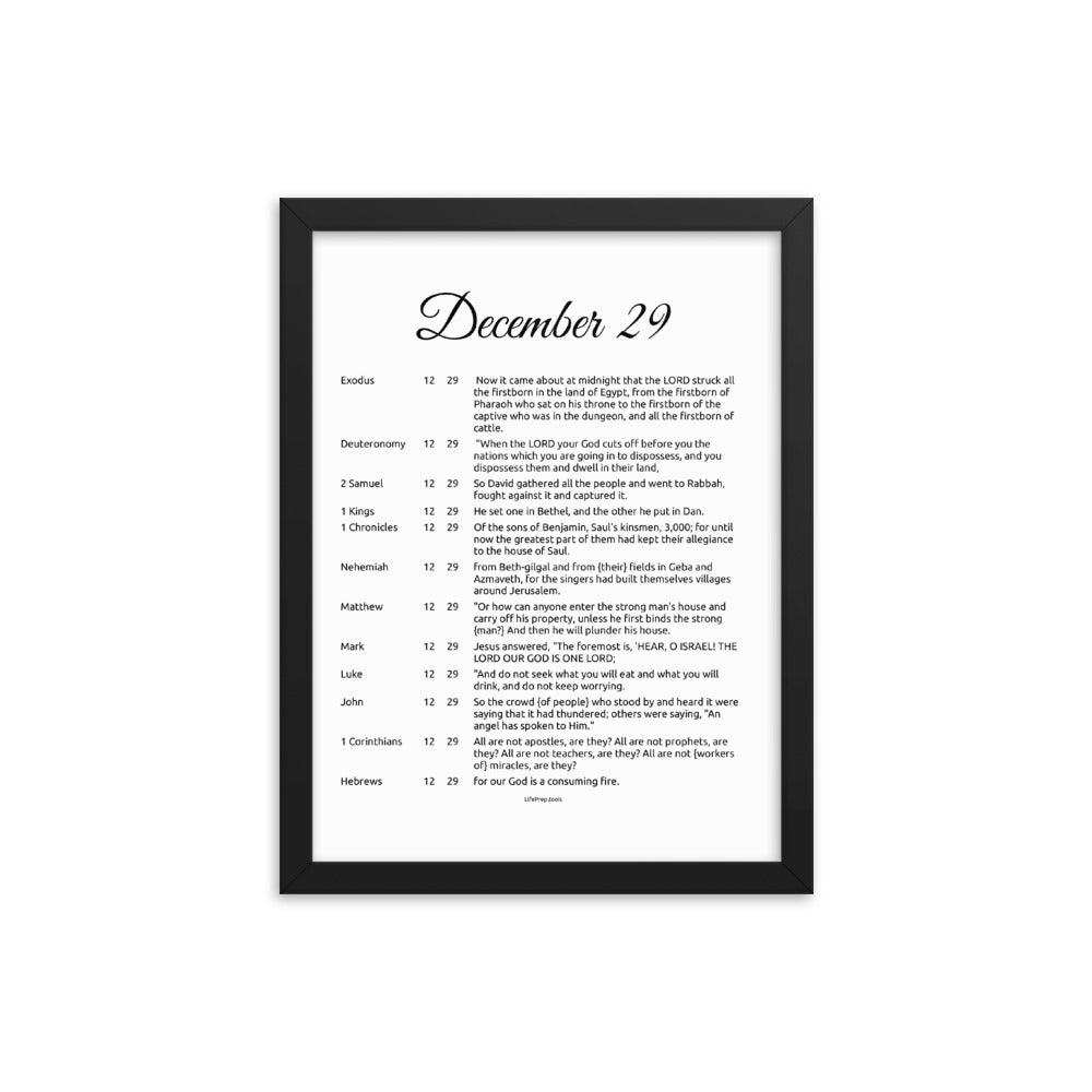 December 29 - All Bible Books, Chapters and Verses for 12:29