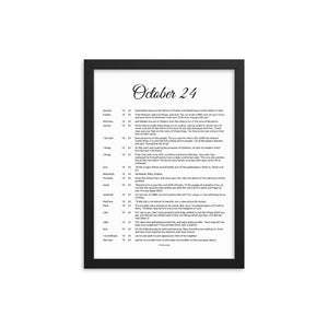 October 24 - All Bible Books, Chapters and Verses for 10:24