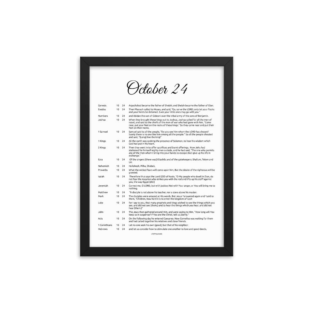 October 24 - All Bible Books, Chapters and Verses for 10:24