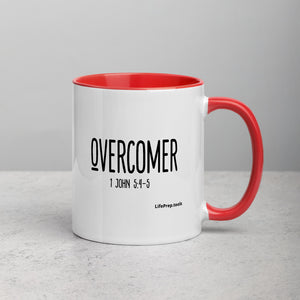 Overcomer 1 John 5:4-5 Mug with Color Inside