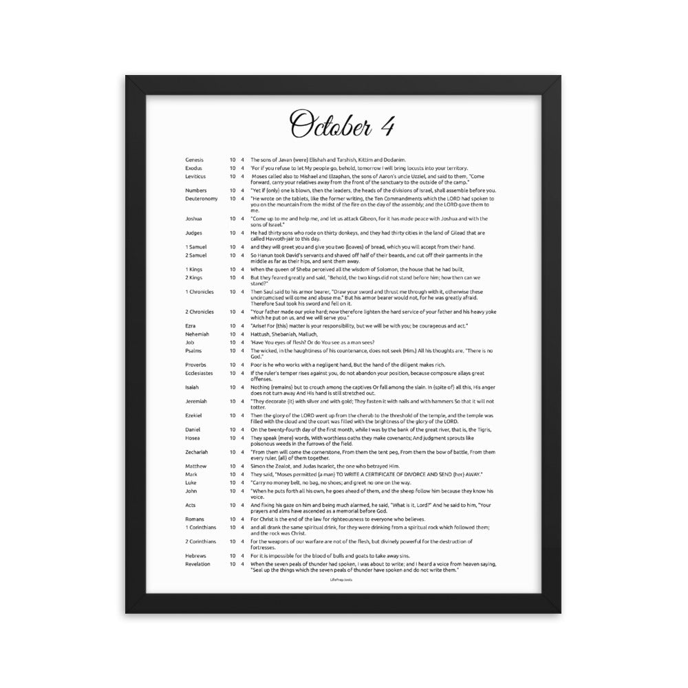 October 4 - All Bible Books, Chapters and Verses for 10:4