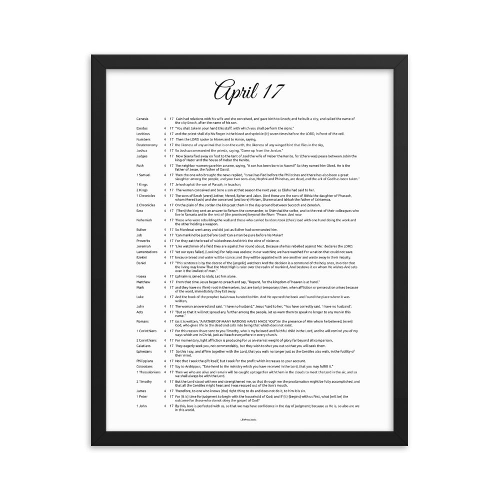 April 17 - All Bible Books, Chapters and Verses for 4:17