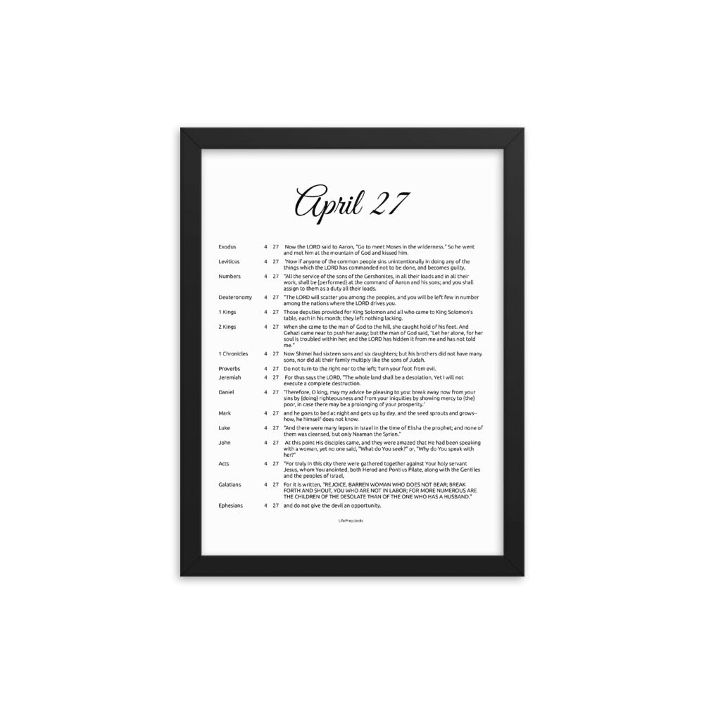 April 27 - All Bible Books, Chapters and Verses for 4:27