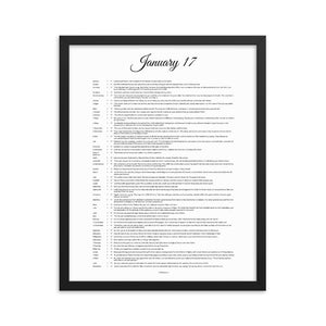 January 17 - All Bible Books, Chapters and Verses for 1:17