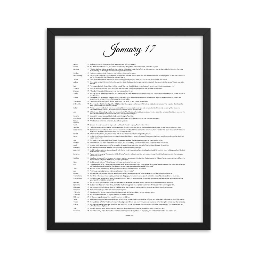 January 17 - All Bible Books, Chapters and Verses for 1:17
