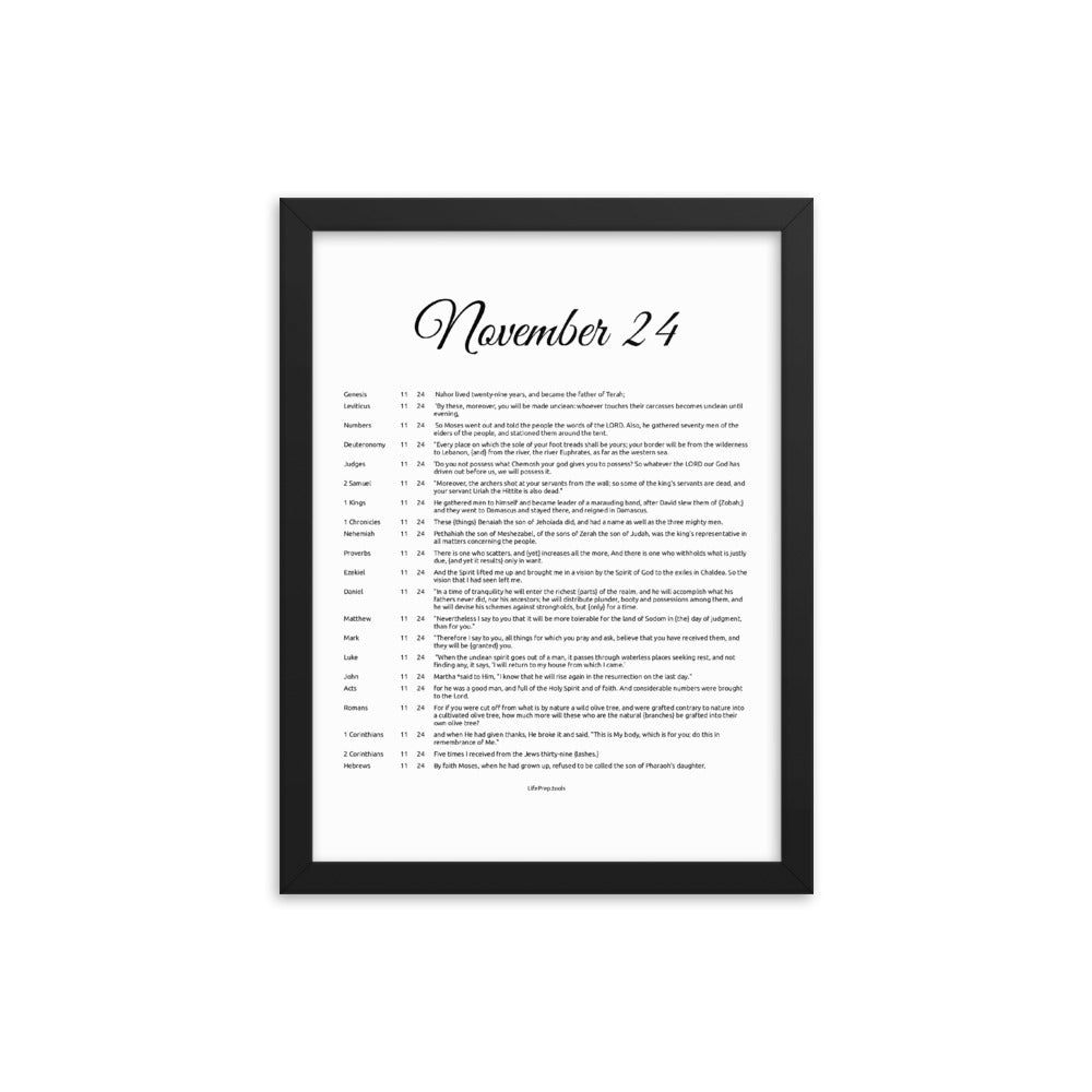 November 24 - All Bible Books, Chapters and Verses for 11:24