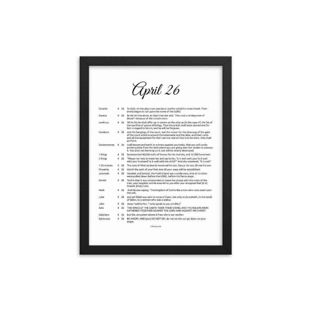 April 26 - All Bible Books, Chapters and Verses for 4:26