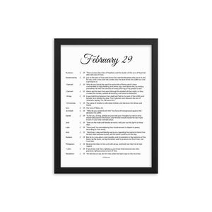February 29 - All Bible Books, Chapters and Verses for 2:29