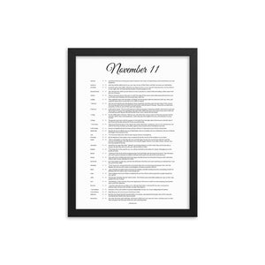 November 11 - All Bible Books, Chapters and Verses for 11:11