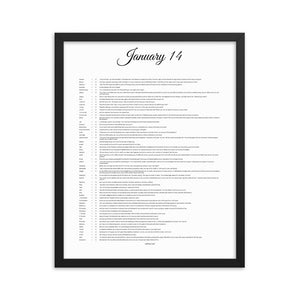 January 14 - All Bible Books, Chapters and Verses for 1:14