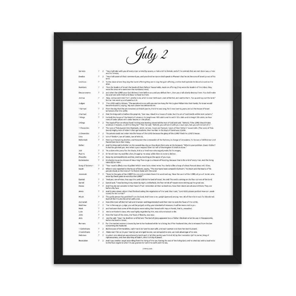 July 2 - All Bible Books, Chapters and Verses for 7:2