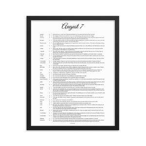 August 7 - All Bible Books, Chapters and Verses for 8:7