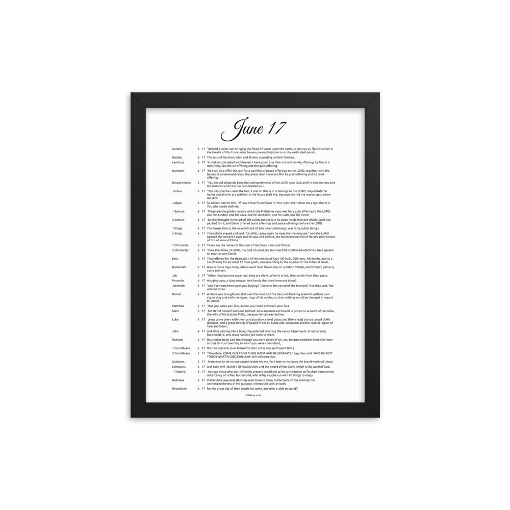 June 17 - All Bible Books, Chapters and Verses for 6:17