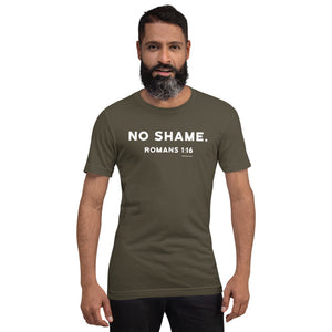 "No Shame Romans 1:16" Short-Sleeve Unisex T-Shirt
